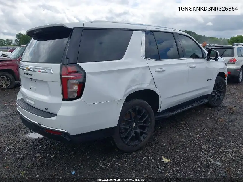 2022 Chevrolet Tahoe 4Wd Lt VIN: 1GNSKNKD3NR325364 Lot: 42483559