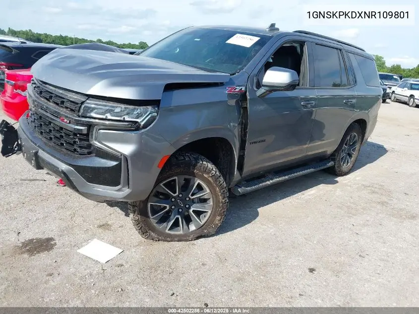 2022 Chevrolet Tahoe 4Wd Z71 VIN: 1GNSKPKDXNR109801 Lot: 42502286