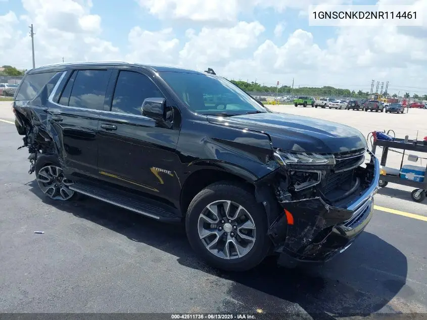 2022 Chevrolet Tahoe 2Wd Lt VIN: 1GNSCNKD2NR114461 Lot: 42511736