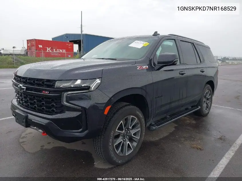 2022 Chevrolet Tahoe 4Wd Z71 VIN: 1GNSKPKD7NR168529 Lot: 42517270