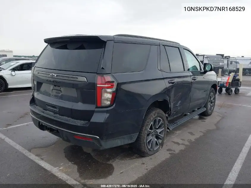 2022 Chevrolet Tahoe 4Wd Z71 VIN: 1GNSKPKD7NR168529 Lot: 42517270