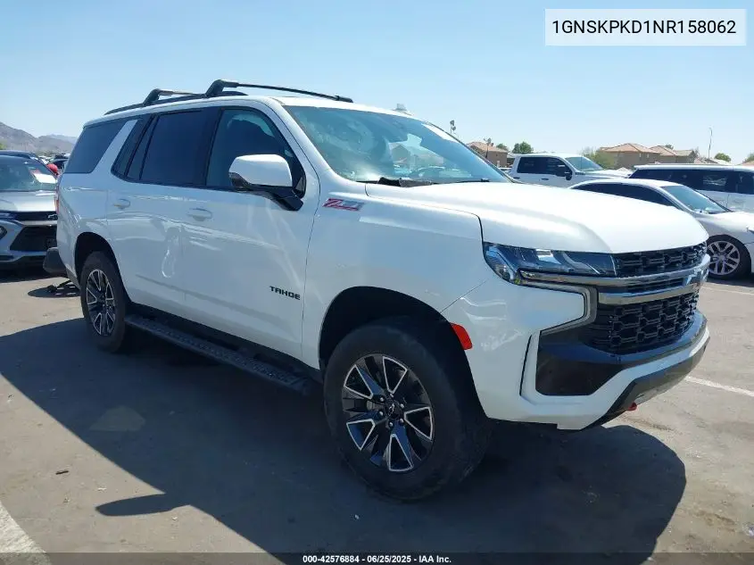 2022 Chevrolet Tahoe 4Wd Z71 VIN: 1GNSKPKD1NR158062 Lot: 42576884