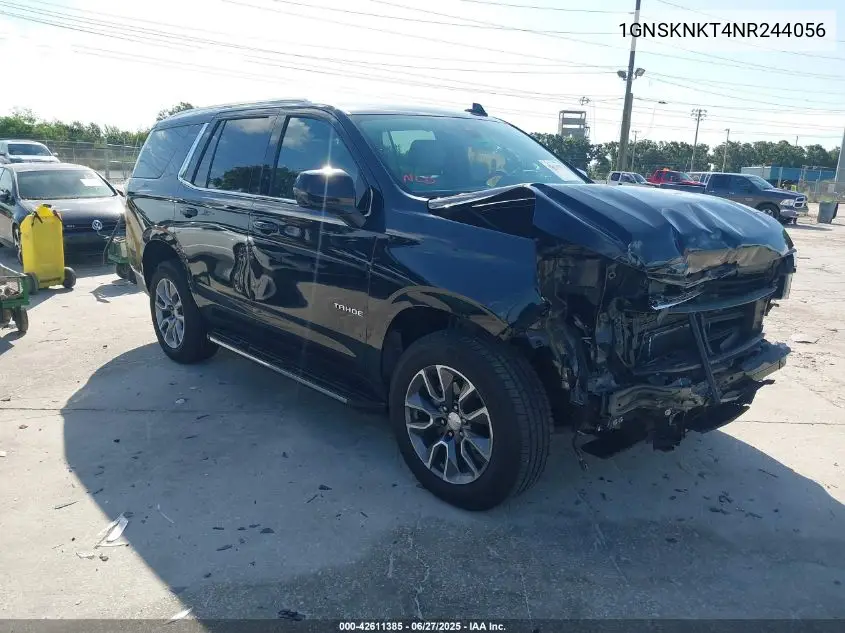 2022 Chevrolet Tahoe 4Wd Lt VIN: 1GNSKNKT4NR244056 Lot: 42611385