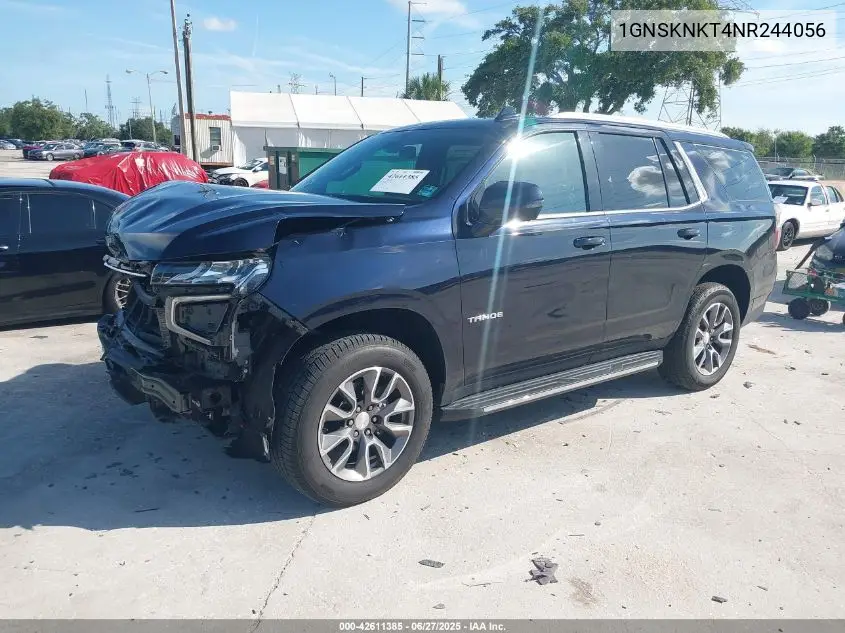 2022 Chevrolet Tahoe 4Wd Lt VIN: 1GNSKNKT4NR244056 Lot: 42611385