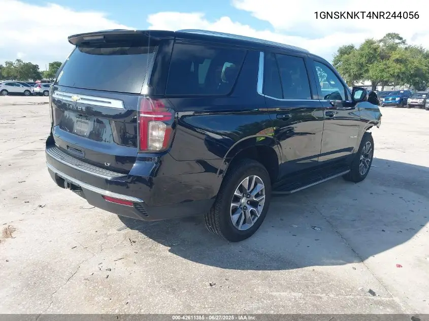 2022 Chevrolet Tahoe 4Wd Lt VIN: 1GNSKNKT4NR244056 Lot: 42611385