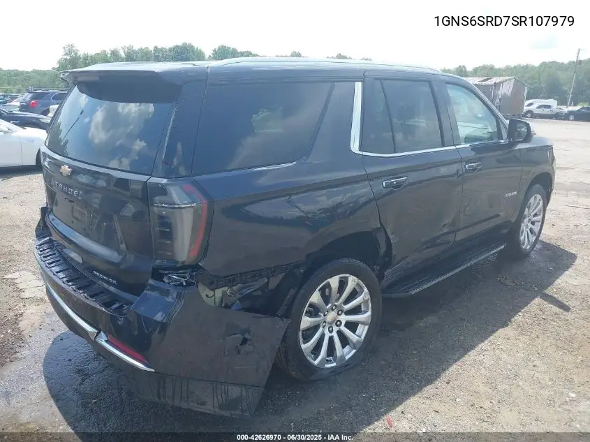 2025 Chevrolet Tahoe 4Wd Premier VIN: 1GNS6SRD7SR107979 Lot: 42626970