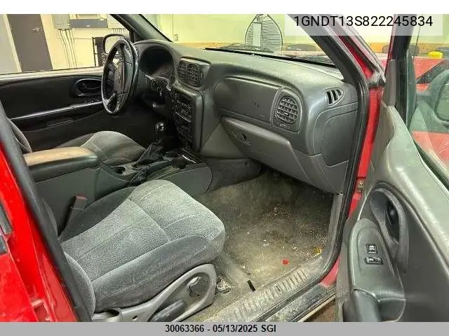 2002 Chevrolet Trailblazer VIN: 1GNDT13S822245834 Lot: 30063366