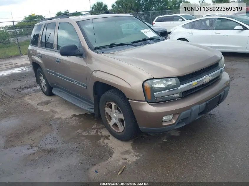2002 Chevrolet Trailblazer Lt VIN: 1GNDT13S922369319 Lot: 42224037