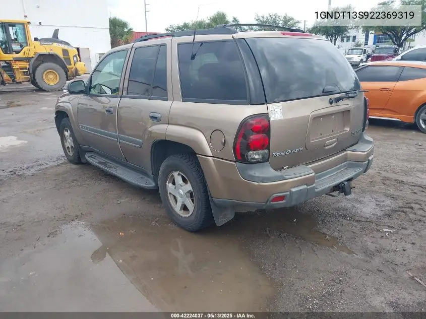 2002 Chevrolet Trailblazer Lt VIN: 1GNDT13S922369319 Lot: 42224037