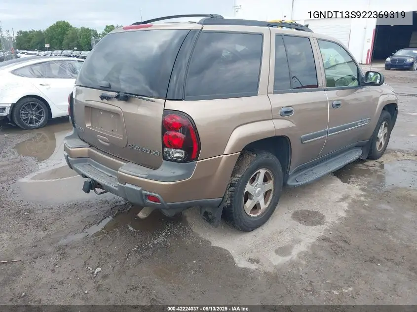 2002 Chevrolet Trailblazer Lt VIN: 1GNDT13S922369319 Lot: 42224037