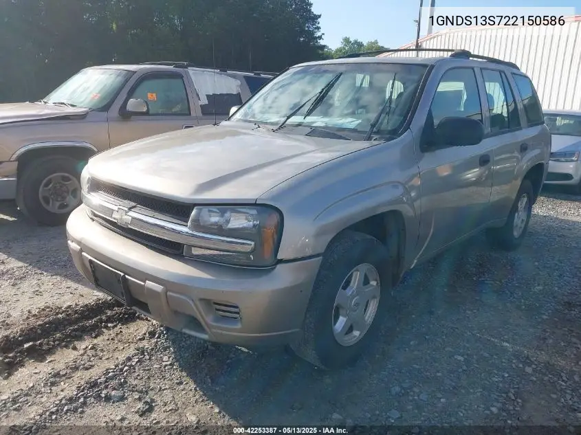 2002 Chevrolet Trailblazer Ls VIN: 1GNDS13S722150586 Lot: 42253387