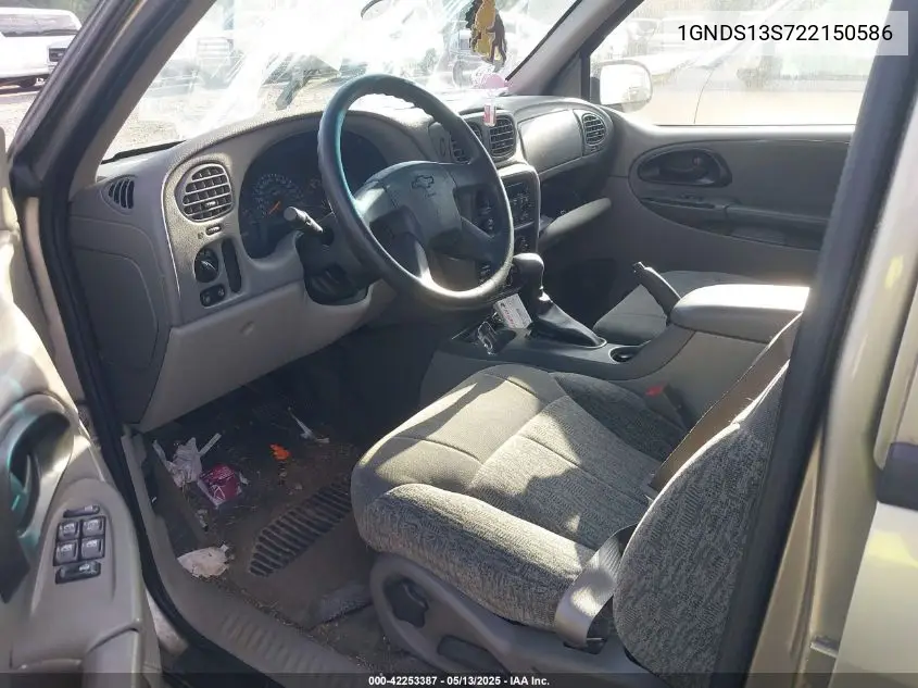 2002 Chevrolet Trailblazer Ls VIN: 1GNDS13S722150586 Lot: 42253387