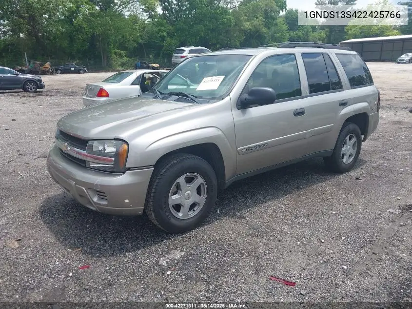 2002 Chevrolet Trailblazer Ls VIN: 1GNDS13S422425766 Lot: 42271311