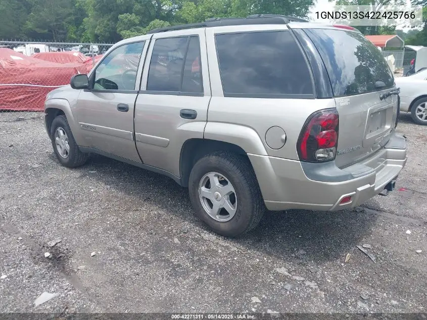2002 Chevrolet Trailblazer Ls VIN: 1GNDS13S422425766 Lot: 42271311