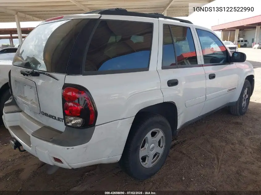 2002 Chevrolet Trailblazer Ls VIN: 1GNDS13S122522990 Lot: 42656090