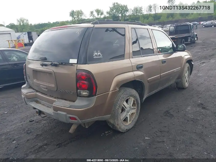 2003 Chevrolet Trailblazer Lt VIN: 1GNDT13S432267718 Lot: 42215050
