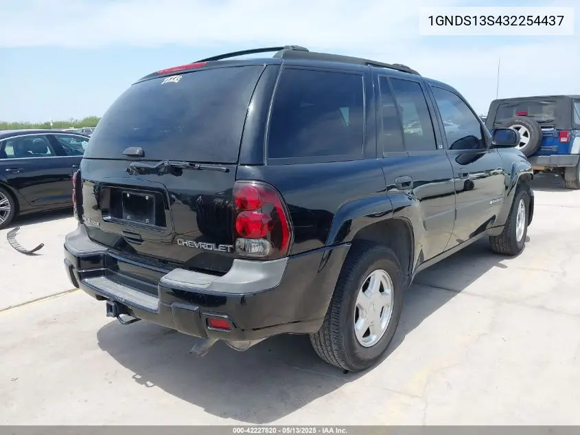 2003 Chevrolet Trailblazer Ls VIN: 1GNDS13S432254437 Lot: 42227820