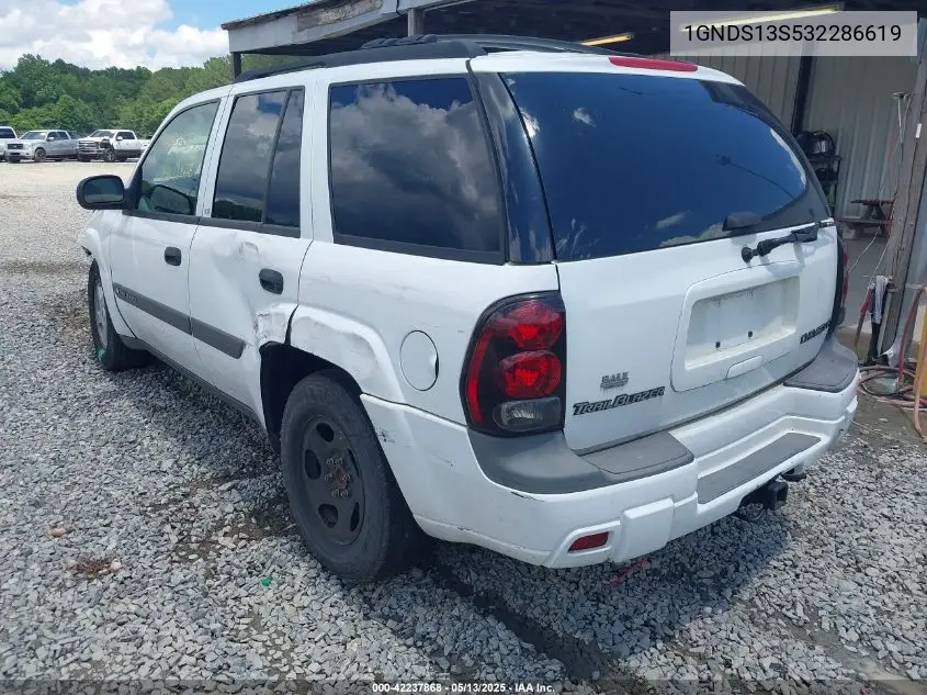 2003 Chevrolet Trailblazer Ls VIN: 1GNDS13S532286619 Lot: 42237868