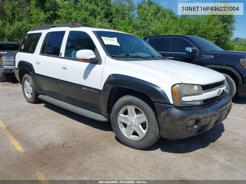 2003 Chevrolet Trailblazer Ext Lt VIN: 1GNET16P436221004 Lot: 42243069