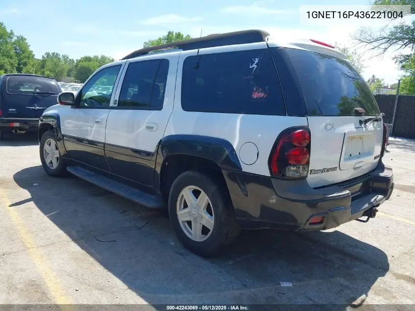 2003 Chevrolet Trailblazer Ext Lt VIN: 1GNET16P436221004 Lot: 42243069