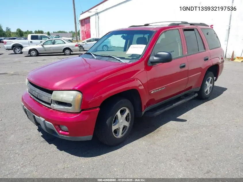2003 Chevrolet Trailblazer Lt VIN: 1GNDT13S932197536 Lot: 42666568