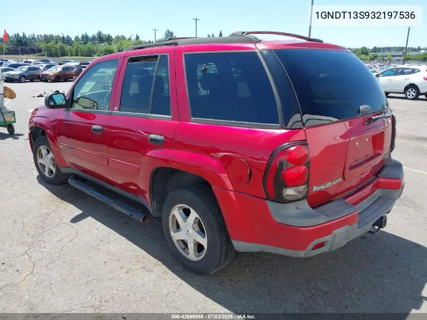2003 Chevrolet Trailblazer Lt VIN: 1GNDT13S932197536 Lot: 42666568