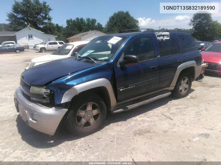 2003 Chevrolet Trailblazer Ltz VIN: 1GNDT13S832189590 Lot: 42668454