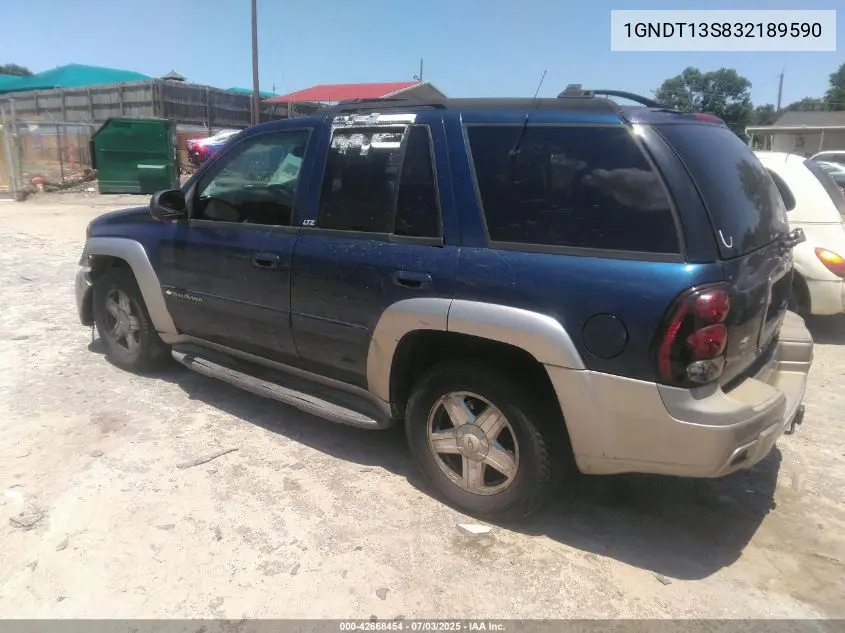 2003 Chevrolet Trailblazer Ltz VIN: 1GNDT13S832189590 Lot: 42668454