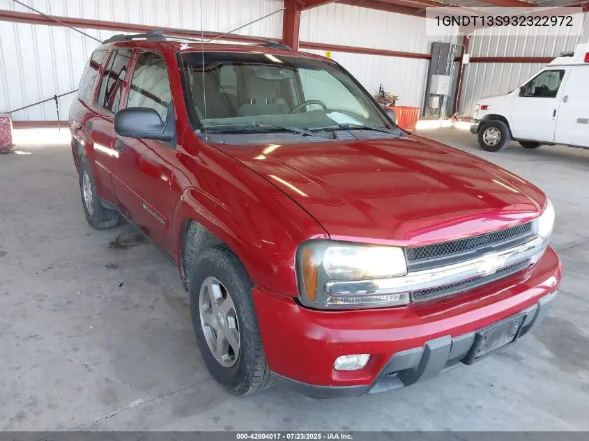 2003 Chevrolet Trailblazer Lt VIN: 1GNDT13S932322972 Lot: 42804017