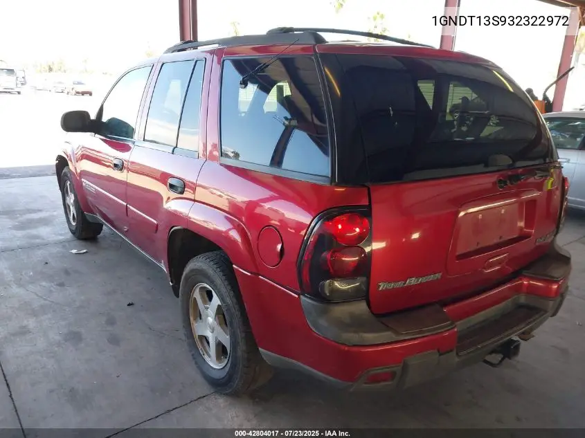 2003 Chevrolet Trailblazer Lt VIN: 1GNDT13S932322972 Lot: 42804017