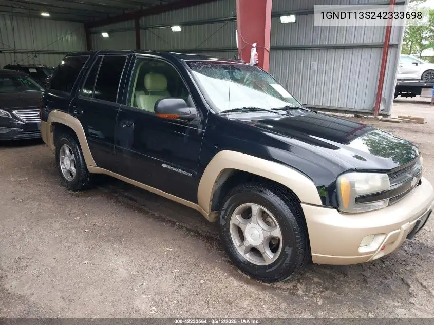2004 Chevrolet Trailblazer Lt VIN: 1GNDT13S242333698 Lot: 42233564