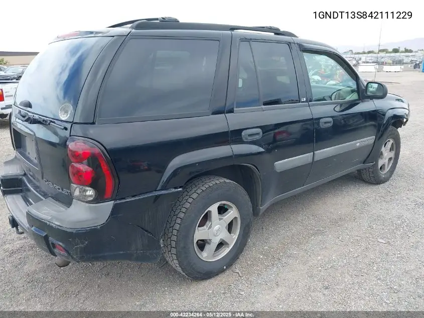 2004 Chevrolet Trailblazer Ls VIN: 1GNDT13S842111229 Lot: 42234264