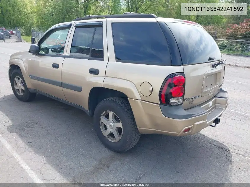 2004 Chevrolet Trailblazer Ls VIN: 1GNDT13S842241592 Lot: 42245353