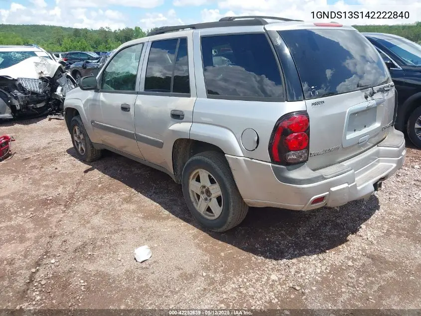 2004 Chevrolet Trailblazer Ls VIN: 1GNDS13S142222840 Lot: 42252639