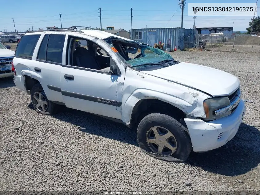 2004 Chevrolet Trailblazer Ls VIN: 1GNDS13S042196375 Lot: 42639124