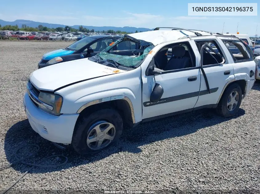 2004 Chevrolet Trailblazer Ls VIN: 1GNDS13S042196375 Lot: 42639124