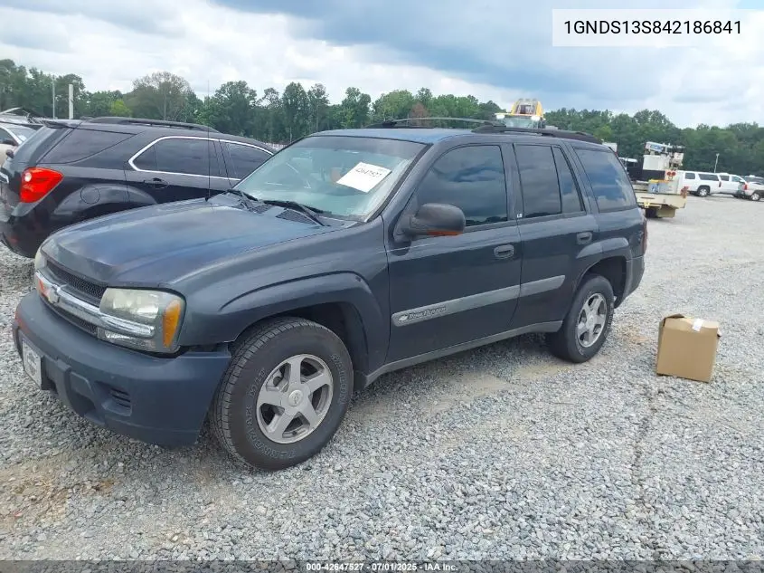 2004 Chevrolet Trailblazer Ls VIN: 1GNDS13S842186841 Lot: 42647527