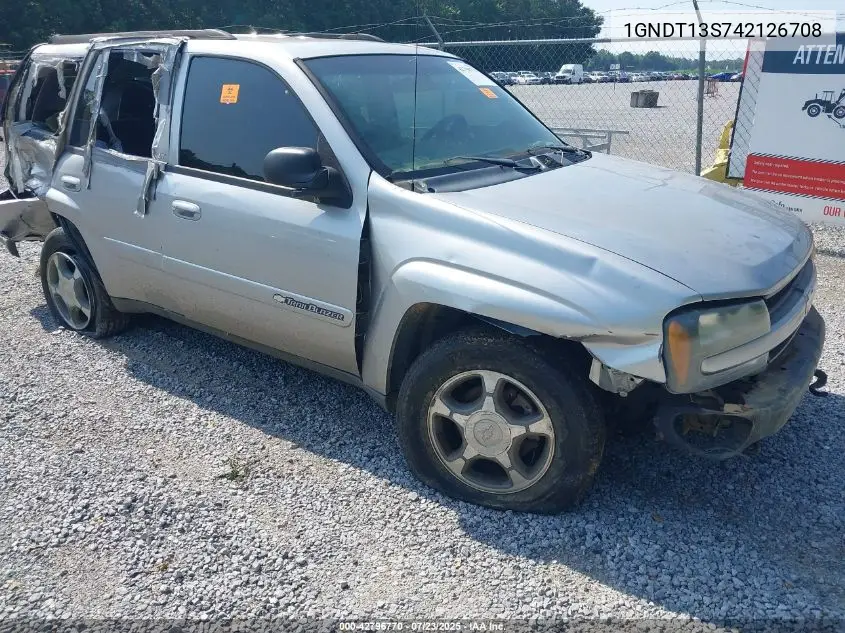 2004 Chevrolet Trailblazer Lt VIN: 1GNDT13S742126708 Lot: 42796770