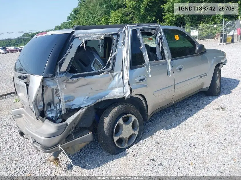 2004 Chevrolet Trailblazer Lt VIN: 1GNDT13S742126708 Lot: 42796770