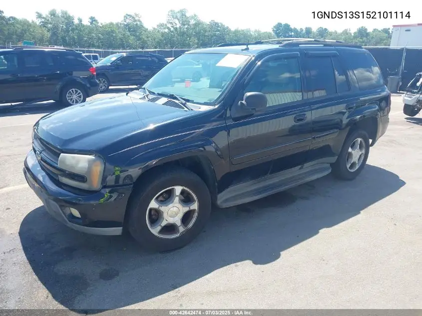 2005 Chevrolet Trailblazer Lt VIN: 1GNDS13S152101114 Lot: 42642474