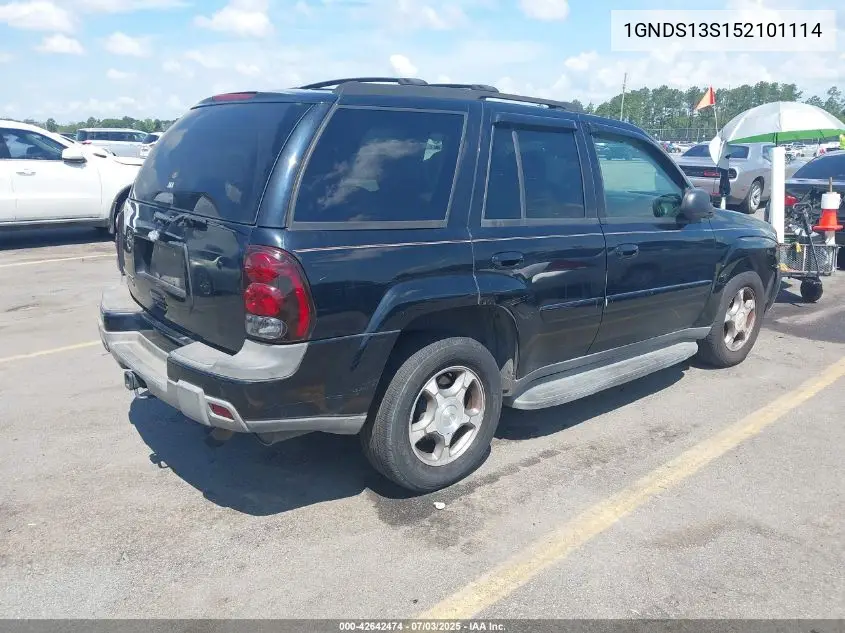 2005 Chevrolet Trailblazer Lt VIN: 1GNDS13S152101114 Lot: 42642474