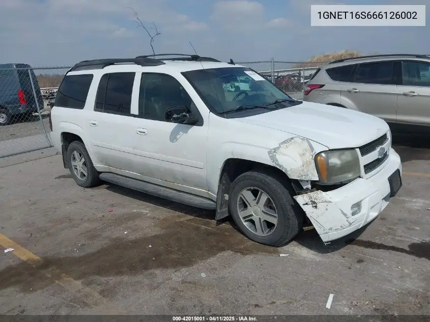 2006 Chevrolet Trailblazer Ext Lt VIN: 1GNET16S666126002 Lot: 42015001