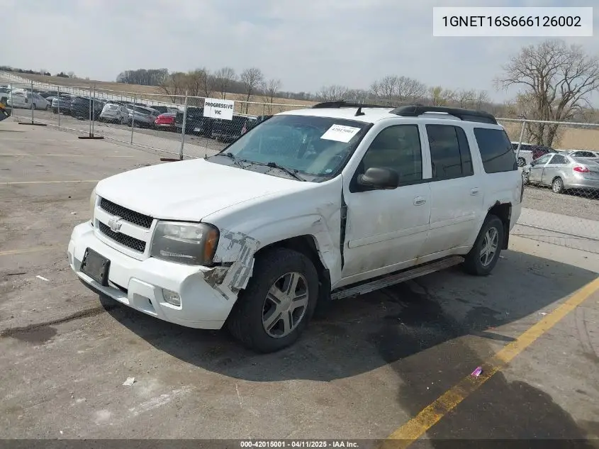 2006 Chevrolet Trailblazer Ext Lt VIN: 1GNET16S666126002 Lot: 42015001