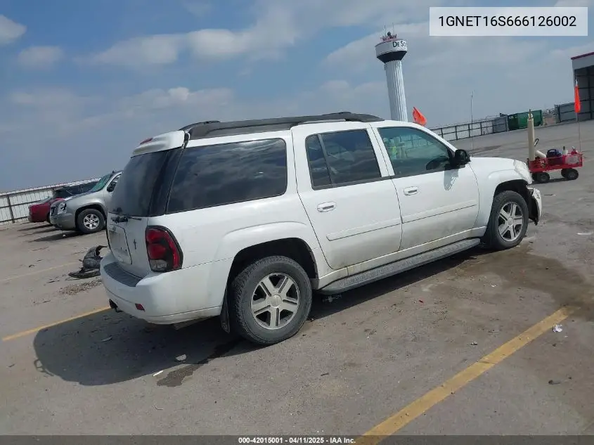 2006 Chevrolet Trailblazer Ext Lt VIN: 1GNET16S666126002 Lot: 42015001