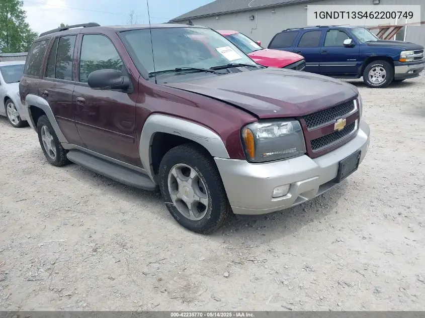 2006 Chevrolet Trailblazer Lt VIN: 1GNDT13S462200749 Lot: 42235770