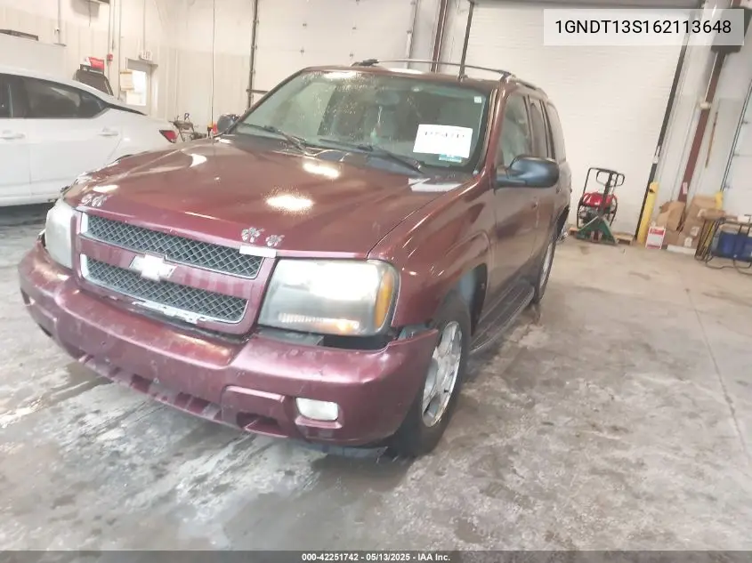 2006 Chevrolet Trailblazer Lt VIN: 1GNDT13S162113648 Lot: 42251742
