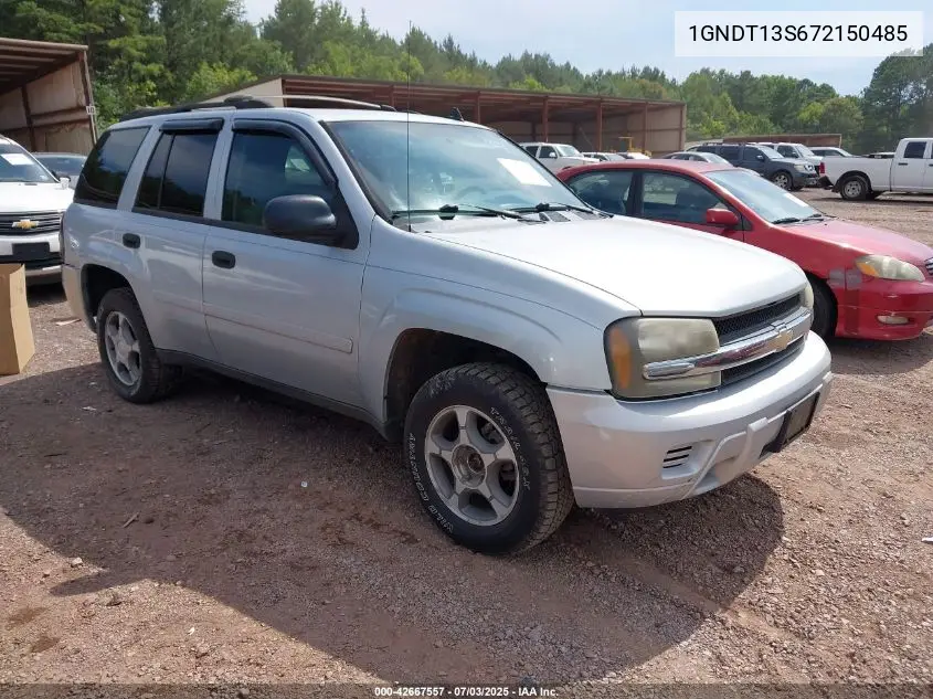 2007 Chevrolet Trailblazer Ls VIN: 1GNDT13S672150485 Lot: 42667557