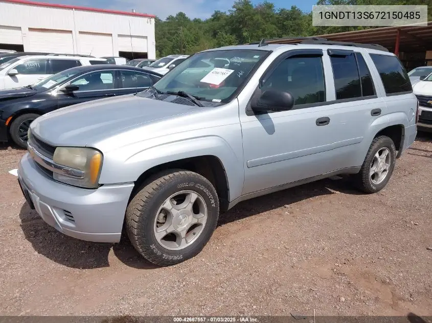2007 Chevrolet Trailblazer Ls VIN: 1GNDT13S672150485 Lot: 42667557