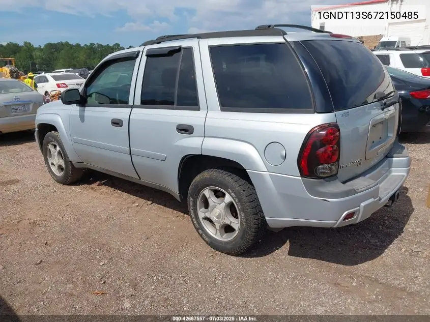2007 Chevrolet Trailblazer Ls VIN: 1GNDT13S672150485 Lot: 42667557
