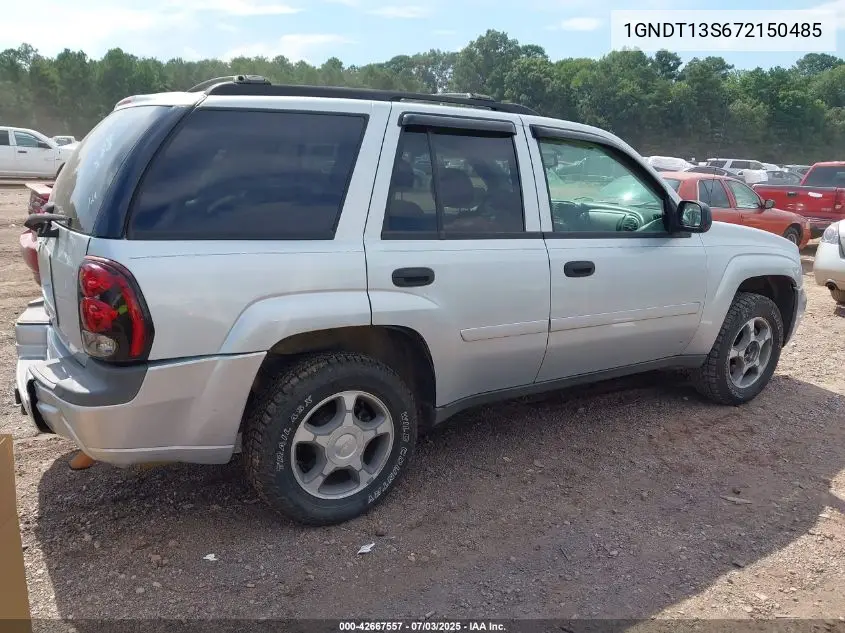 2007 Chevrolet Trailblazer Ls VIN: 1GNDT13S672150485 Lot: 42667557